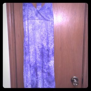 Vintage purple tie dye dress with halter top